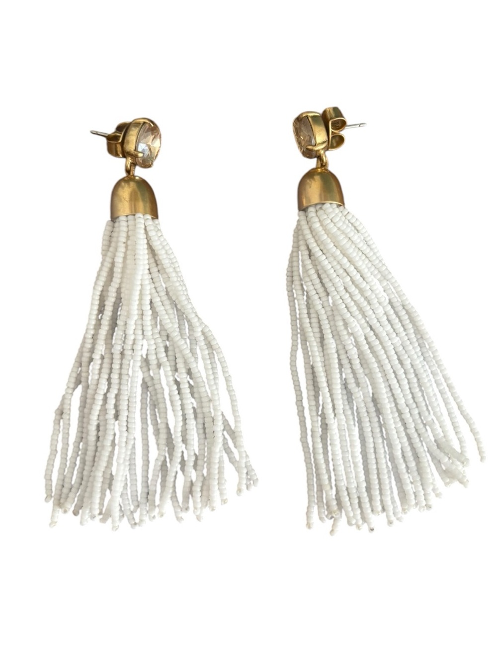 J. Crew Beaded Tassel Earrings - Picture 2 of 4